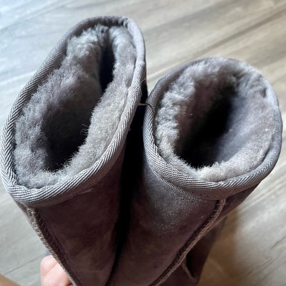UGG Classic Tall II Sheepskin Gray Snow Winter Boots - Picture 8 of 10